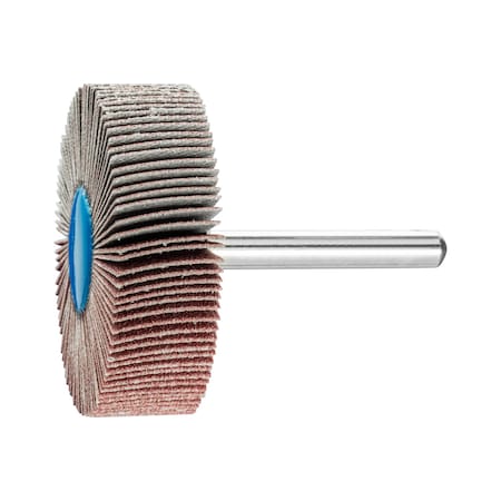 Pferd 2" x 1/2" Mounted Flap Wheel - 1/4" Shank - Aluminum Oxide - 120 Grit 45253